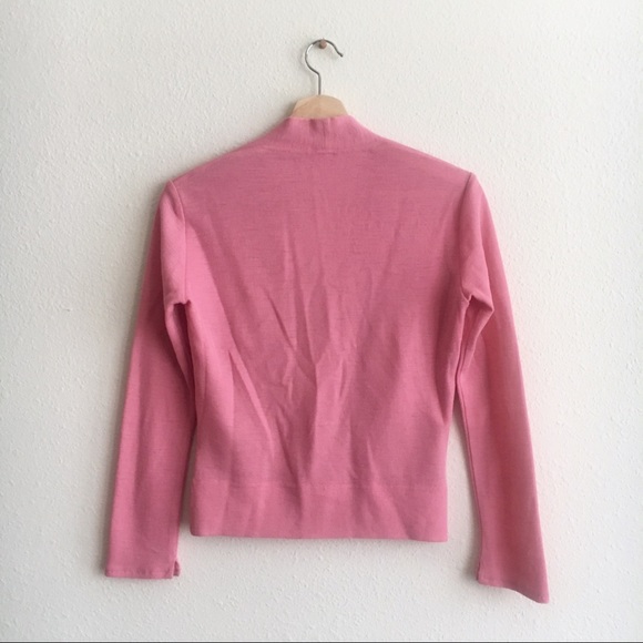 Charles Chang-Lima Wool Sweater Pink V Neck - Picture 4 of 8